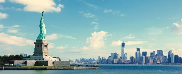 Tuinposter Panorama op Manhattan, New York City © jorisvo