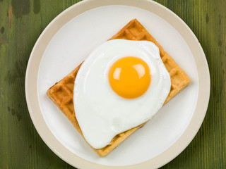 Fried Egg on a Waffle