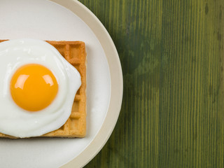 Fried Egg on a Waffle