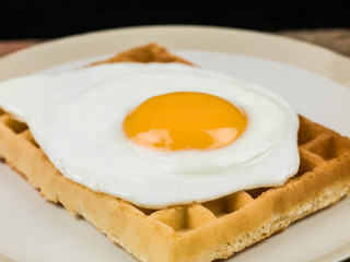 Fried Egg on a Waffle
