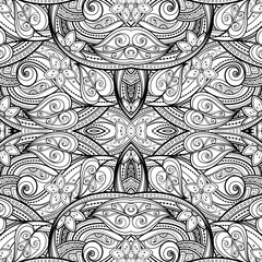 Sewing fabric with Vector Seamless Abstract Black and White Tribal ...