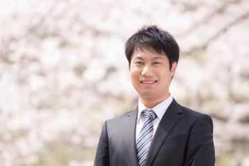 桜　ビジネスマン