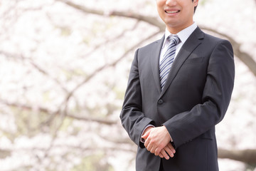 桜　ビジネスマン