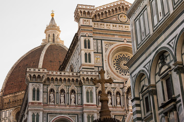 Fototapeta na wymiar The Duomo, Baptistry and Giotto's Bell tower in Florence, Italy.