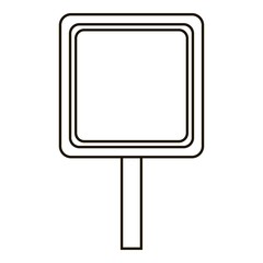 Fototapeta premium Road sign icon, outline style