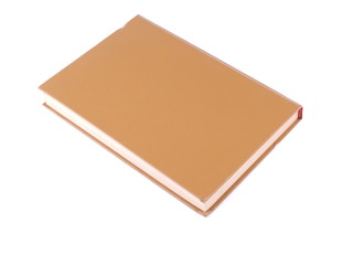 brown book on a white background