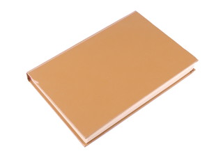 brown book on a white background
