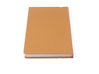 brown book on a white background