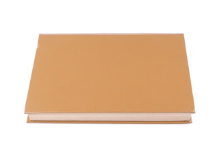 brown book on a white background