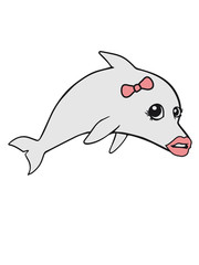Girl female woman girl sexy hot hot loop sweet cute comic cartoon baby child small delfin