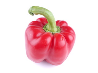 red bell pepper on a white background