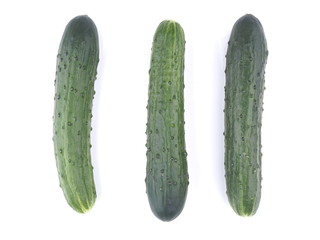 cucumbers on white background