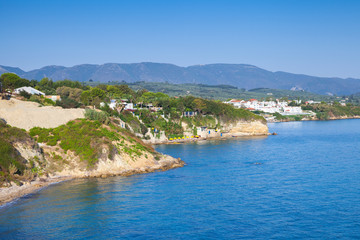 Fototapeta na wymiar Coastal landscape of Zakynthos, summer