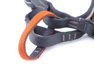 climbing harness on a white background