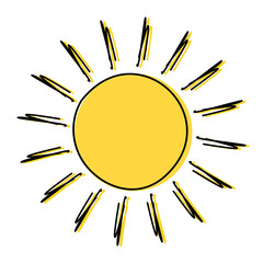 Doodle sun drawing