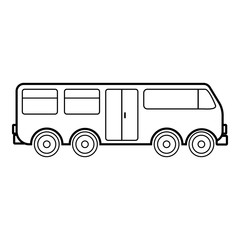 Big bus icon, outline style