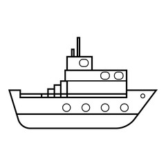 Ship icon, outline style