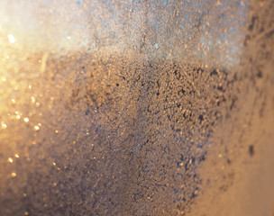 ice pattern on glass