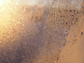 ice pattern on glass