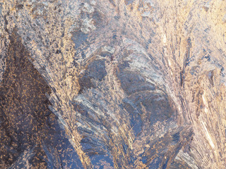 ice pattern on glass