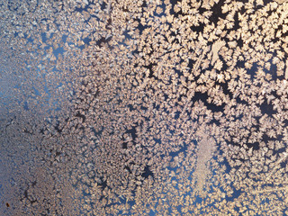 ice pattern on glass