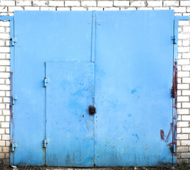 old metal warehouse door, hangar, high resolution photo