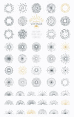 Vector abstract illustration sunburst. Elements for icons and logos. Templates elements for your design project. Light ray.