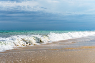 Storm and waves  on the beach of Koh Samui, Thailand

