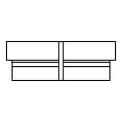 Small box icon, outline style