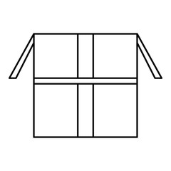 Gift box icon, outline style