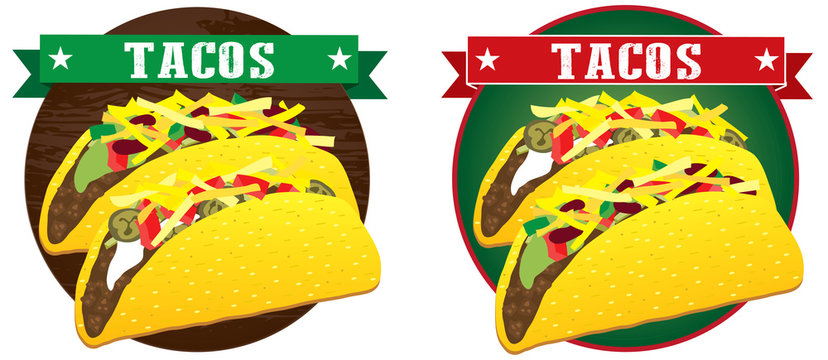 mexican taco banner vector