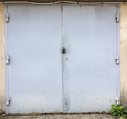 old metal warehouse door, hangar, high resolution photo