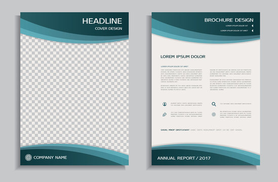 Flyer design template - brochure - annual report, front and back page