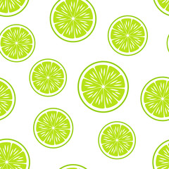 Citrus Background.Seamless Pattern.Lime vector