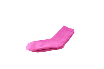 pink sock on isolated
