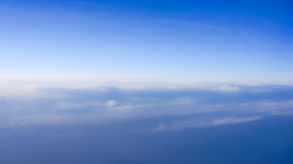 Beautiful sky with clouds, a view from an aeroplane