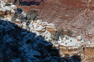 Snow at The Grand Canyon South Rim