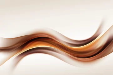Foto auf Acrylglas Abstrakte Welle Goldbraune Wellen verschwommener abstrakter Hintergrund