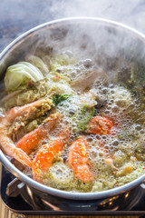 Seafood hot pot