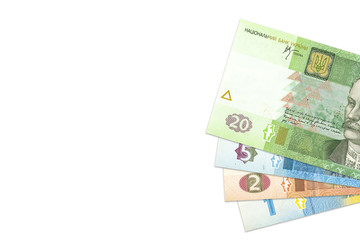 heap of ukrainian hryvnia bank notes