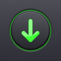 Black Download button with green down arrow