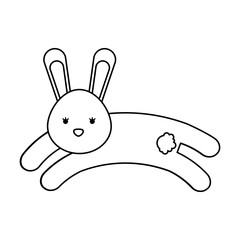 cute rabbit isolated icon vector illustration design