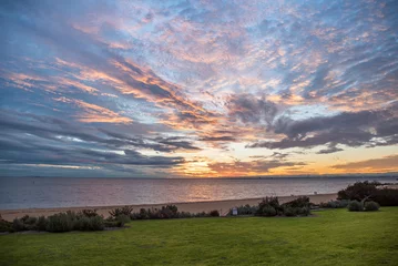 Photo sur Plexiglas Mer / coucher de soleil beautiful sunset sky, beach and sea