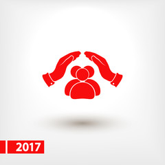safe peoples, , vector icon  illustration. Flat design style