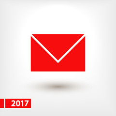Envelope Mail icon, vector illustration. Flat design style