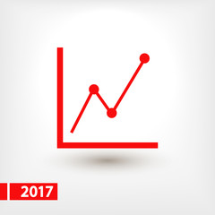 Infographic, chart  icon, vector illustration. Flat design style