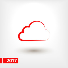  cloud icon, vector illustration. Flat design style
