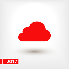  cloud icon, vector illustration. Flat design style
