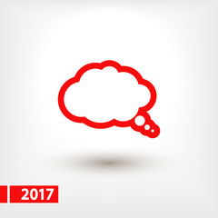 comic speech bubbles icon, vector illustration. Flat design style