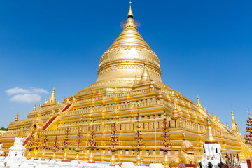 Shwezigon pagoda in Myanmar